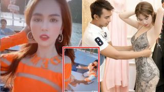 Clip hot: Ngọc Trinh vô tư để nam đồng nghiệp đụng chạm, khiến CĐM nhức mắt, chỉ trích vì phản cảm