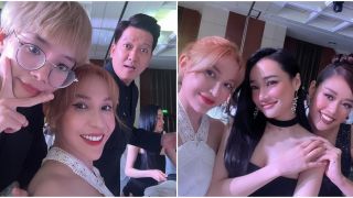 Nhã Phương, Khả Như, Khánh Vân selfie, biểu cảm của Trường Giang bên cạnh mới bất ngờ