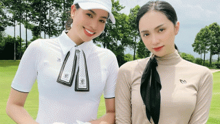 Hương Giang chia sẻ ảnh thân mật bên Phạm Hương ở sân golf, sắc vóc thật 2 nàng hậu gây ngỡ ngàng