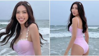 Hoa hậu Thùy Tiên tung ảnh bikini, vóc dáng ‘đồng hồ cát’ cực nóng bỏng khiến CĐM trầm trồ