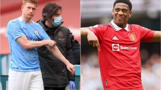 Tinh hình lực lượng MU và Man City - Chung kết Cúp FA: De Bruyne chấn thương, Martial vắng mặt