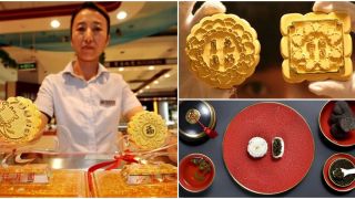 Chiếc bánh trung thu có giá đắt kỷ lục: Vỏ dát vàng, nhân là những nguyên liệu quý, giá 72 triệu