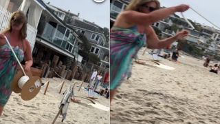 'Người phụ nữ điên' khi tỏ thái độ hách dịch tại bãi biển, đuổi du khách đang tắm và đòi báo công an
