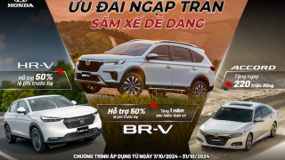 Honda tung loạt ưu đãi khủng cho khách mua Honda BR-V, Honda HR-V, Honda Accord trong tháng 10