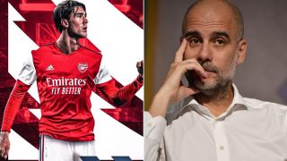 Chuyển nhượng Ngoại hạng Anh 21/10: Pep Guardiola xác nhận rời Man City; Vlahovic đến Arsenal?