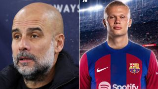 Man City sa thải Pep Guardiola sau trận thua Manchester United, Haaland sẵn sàng gia nhập Barcelona?