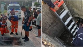 Người dân hoảng sợ khi nghe tiếng kêu cứu phát ra từ ống cống giữa đường, 'sốc' khi phát hiện điều lạ