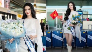 Hoa hậu Ý Nhi lên đường thi Miss World, sự vắng mặt của một người dấy lên nghi ngờ đã 'tan vỡ'