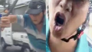 Lời khai của người đàn ông đi xe máy đột nhiên đập phá, hăm dọa xe ô tô đi sau khiến CĐM 'sôi máu'