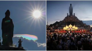 ‘Điềm lạ’ xuất hiện trong ngày đầu tôn trí Xá lợi Phật ở đỉnh núi Bà Đen khiến nhiều người xôn xao