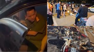 Camera ghi lại cảnh tượng kinh hoàng vụ tài xế là công an gây tai nạn liên hoàn ở Bắc Ninh
