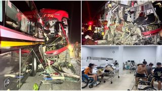 Kinh hoàng hiện trường 2 xe khách tông nhau trên cao tốc, 3 người tử vong, 41 người bị thương