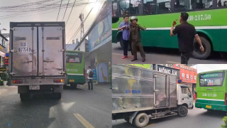 Lời khai hé lộ nguồn cơn vụ tài xế xe tải cầm dao đuổi đánh tài xế xe bus, công an vào cuộc