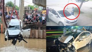 Danh tính người thật sự cầm lái trong vụ ô tô tông 2 xe máy rồi rơi sông, lộ hình ảnh rời quán karaoke