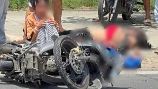 Va chạm kinh hoàng giữa xe máy với xe bán tải khiến 2 người tử vong, con gái gào khóc tại hiện trường