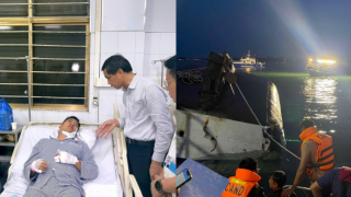 Vụ lật tàu Quảng Ninh: Chiến sĩ phòng cháy bám ghế gỗ lênh đênh trên biển 3 giờ rồi được ngư dân cứu