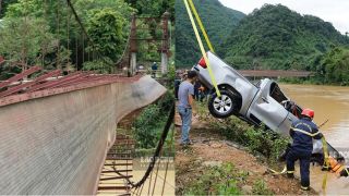 Không có ‘xe cán bộ đi chống bão’ rơi trong vụ đứt cáp cầu treo, đính chính loạt thông tin gây sốc