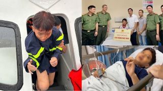 Bé trai 10 tuổi bị sang chấn tâm lý sau vụ lật tàu thảm khốc, được Công an Quảng Ninh nhận đỡ đầu
