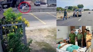 Ám ảnh khoảnh khắc camera ghi cảnh Trung tá CSGT bị thanh niên 17 tuổi tông gãy chân trên Quốc lộ 1A