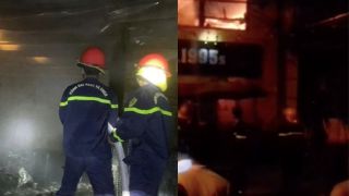 Phú Thọ: Quán cà phê bốc cháy trong đêm, hiện trường nhiều đồ vật ngổn ngang, thiệt hại hàng chục triệu đồng