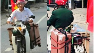 Cảm động cụ ông 75 tuổi 'trốn vợ', một mình đi xe máy từ Nghệ An ra Hà Nội xem diễu binh 2/9