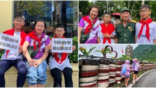 Mẹ cùng 2 con trai đi bộ vượt 500km từ Điện Biên xuống Hà Nội để xem diễu binh, cách giáo dục con đầy văn minh