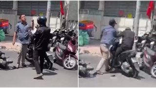 Xôn xao clip người đàn ông đuổi đánh tới tấp người đi xe máy trên đường ở TP.HCM