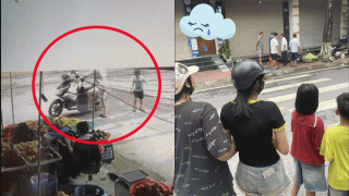 Người đàn ông dựng chân chống giữa lên để đề xe, bé trai vô tình vặn tay ga xe phóng đi gây tử vong