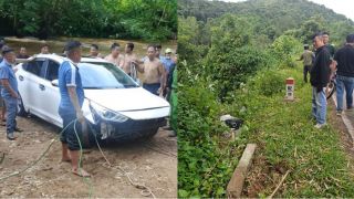 Camera ghi lại khoảnh khắc trước khi nữ tài xế chở theo 2 người lao thẳng xuống suối, hé lộ nguyên nhân