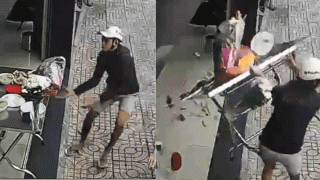 TP.HCM: Camera ghi lại cảnh 3 nam thanh niên chuyên giật bàn, đồ cúng cô hồn xuống đất rồi tẩu thoát