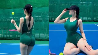 Hot girl khoe 'siêu vòng 3' trên sân pickleball, CĐM ngã ngửa với chiêu trò PR