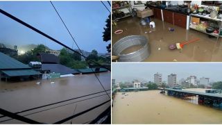 Lũ tại Hà Giang dâng cao sắp ‘phá kỷ lục’ lịch sử 1969, biển nước mệnh mông, có nhà nước ngập lên đến tầng 2