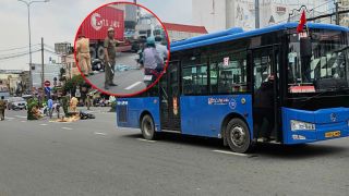 Hiện trường xe buýt tông xe máy ở TP.HCM, nữ sinh viên 18 tuổi năm nhất tử vong thương tâm trên đường đi học