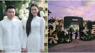 Cận cảnh tư gia của Hoa hậu Đỗ Thị Hà trong lễ ăn hỏi với thiếu gia Tập đoàn Sơn Hải