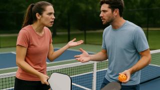Dở khóc dở cười: Dạy vợ chơi pickleball, chồng nhận ngay đòn đau vào mặt