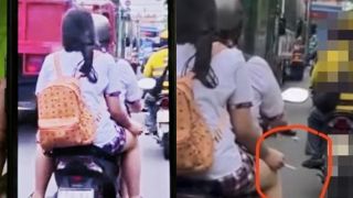 Xác minh danh tính 2 nữ sinh đi xe máy không đội mũ bảo hiểm, phì phèo hút thuốc giữa đường ở TP.HCM
