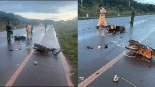 Vụ 2 xe máy va chạm mạnh ở Gia Lai lúc rạng sáng: 4 thiếu niên thương vong, hiện trường gây ám ảnh