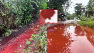 Tiết lộ nguyên nhân vụ chất lỏng đỏ như máu, hôi hắc phủ kín mặt đường ở Thái Nguyên