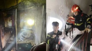 Hiện trường cháy nhà 7 tầng trong đêm ở Hà Nội, tình trạng chủ nhà sau khi cảnh sát giải cứu ra ngoài? 