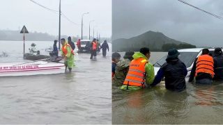 Cứu thành công tài xế ô tô suýt bị nước lũ cuốn trôi, lý do chủ xe cố vượt qua nơi ngập nước