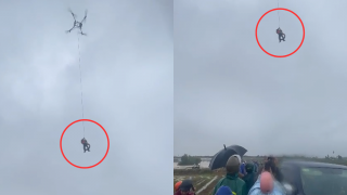 Đăk Lăk: Viral khoảnh khắc dùng drone giải cứu người dân bị lật thuyền trong mưa lũ