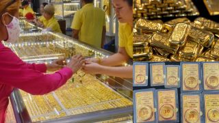 Giá vàng 23/11 ‘bùng nổ’: Vàng miếng tăng mạnh, vàng nhẫn SJC điều chỉnh trái chiều, vàng thế giới khó theo kịp