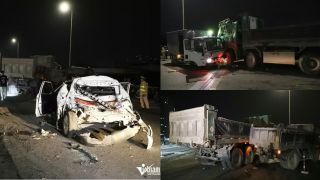 Hiện trường tan hoang vụ xe tải tông loạt xe ở vành đai 3 trên cao, hé lộ kết quả đo nồng độ cồn