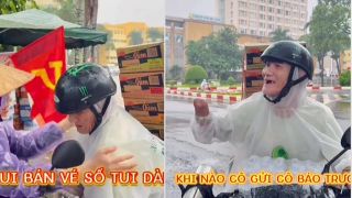 Cụ ông bán vé số ‘cõng’ mì đi cứu trợ, nói 1 câu làm cả đội thiện nguyện xúc động