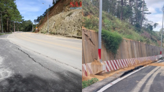 Đèo Prenn (Đà Lạt): Xuất hiện thêm điểm sạt trượt mới, tiềm ẩn nguy cơ sạt lở nghiêm trọng