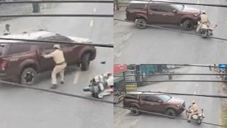 Truy bắt tài xế xe bán tải 'hung hăng' húc ngã CSGT sau đó bỏ của chạy lấy người ở Tây Ninh