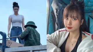 Danh tính cô gái bốc vác lái xe tải 30 tấn hỗ trợ miền Trung, thân thế đặc biệt, vóc dáng quyến rũ