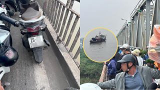 Hà Nội: Cầu Chương Dương náo loạn vì 1 xe máy bị bỏ lại, dân mạng nghi chủ xe làm chuyện dại dột