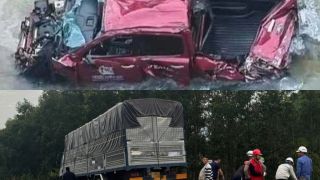 Hiện trường hỗn loạn vụ ô tô chở 4 người bị hất văng qua lan can cầu, rơi xuống suối ở Huế