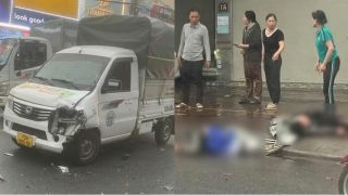 Hiện trường thương tâm xe tải tông xe đạp điện chở 2 học sinh lớp 10, 1 em không qua khỏi